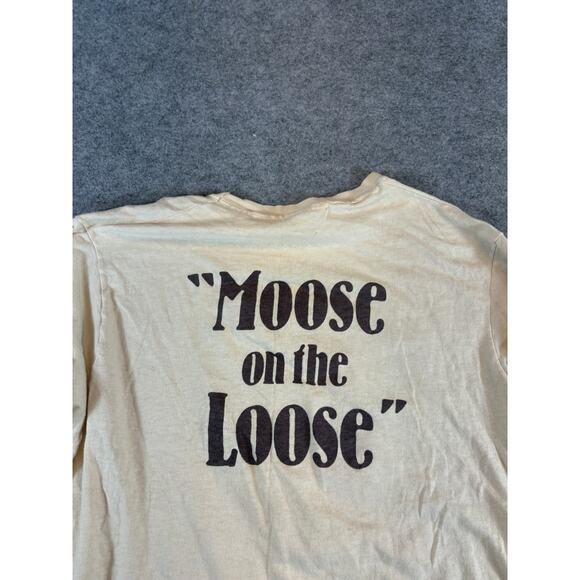Vintage 80s Moosehead Canadian Lager Beer Tshirt Men XL Moose On The Loose USA - Picture 2 of 7